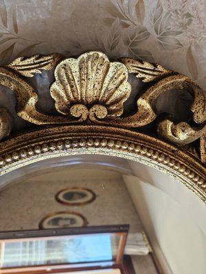 Mirror with Gilt Wood Frame, Italy, 1950s-ZUW-1799543