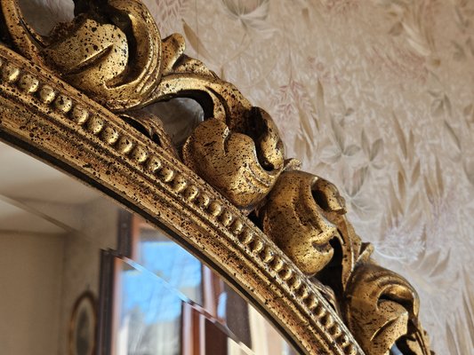 Mirror with Gilt Wood Frame, Italy, 1950s-ZUW-1799543