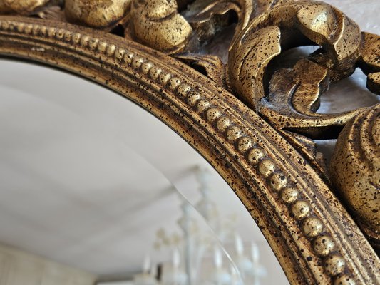 Mirror with Gilt Wood Frame, Italy, 1950s-ZUW-1799543