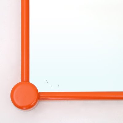 Mirror with Orange Painted Wooden Frame, 1960s-EZ-1263559