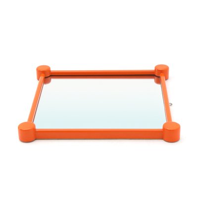 Mirror with Orange Painted Wooden Frame, 1960s-EZ-1263559