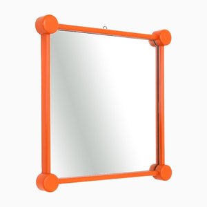 Mirror with Orange Painted Wooden Frame, 1960s-EZ-1263559