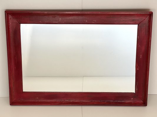 Mirror with Red Frame-ALG-1261705