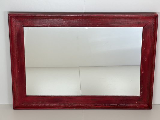 Mirror with Red Frame-ALG-1261705