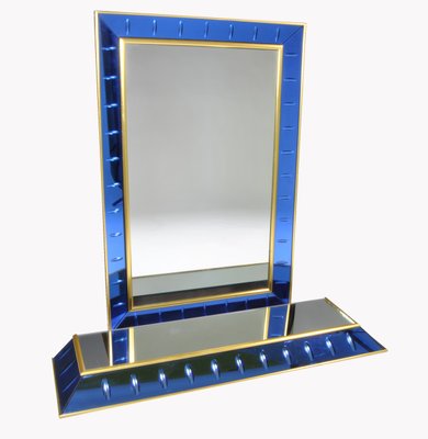 Mirror with Small Console from Cristal Art, Italy, 1950, Set of 2-WFB-1065162