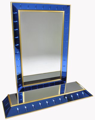 Mirror with Small Console from Cristal Art, Italy, 1950, Set of 2-WFB-1065162