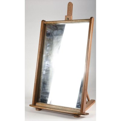 Mirror with Wooden Shelf, 1940s-RAQ-767537