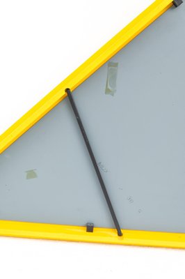 Mirror with Yellow Triangular Frame attributed to Anna Castelli Ferrieri for Castelli / Anonima Castelli, 1980s-CGZ-2020998