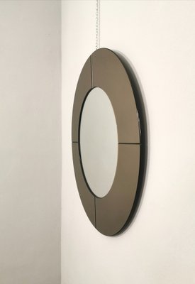 Mirrored Glass Wall Mirror, Italy, 1970s-ZST-1293197