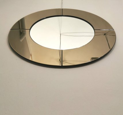 Mirrored Glass Wall Mirror, Italy, 1970s-ZST-1293197