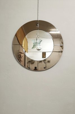 Mirrored Glass Wall Mirror, Italy, 1970s-ZST-1293197