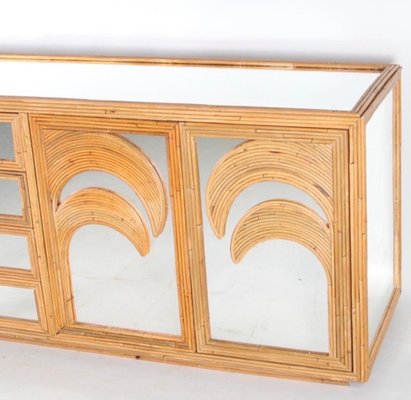 Mirrored Rattan Palmtree Sideboard-DSC-2021488