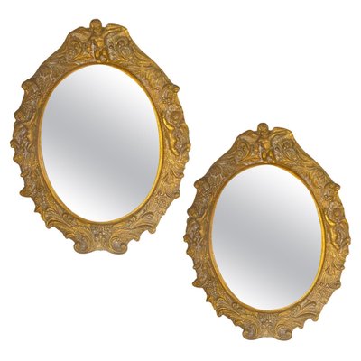 Mirrors in Gilt Resin, 20th Century, Set of 2-UR-1765685