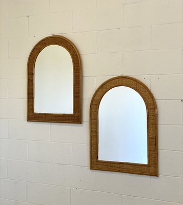 Mirrors in Wicker and Bamboo, 1970s, Set of 2-NPC-1769001