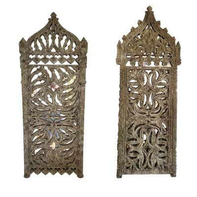 Mirrors with Rocky Panel Sculpture Indian Motifs, Set of 2-TCS-1719263