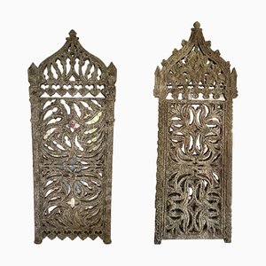 Mirrors with Rocky Panel Sculpture Indian Motifs, Set of 2-TCS-1719263