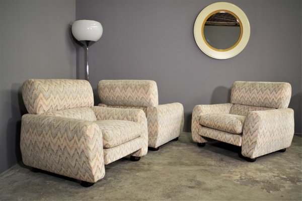 Missoni Style Armchairs, 1970s, Set of 3-KNM-1070246