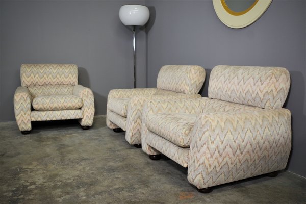 Missoni Style Armchairs, 1970s, Set of 3-KNM-1070246