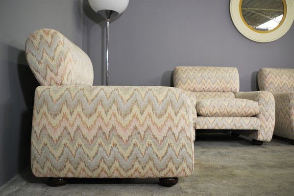 Missoni Style Armchairs, 1970s, Set of 3-KNM-1070246