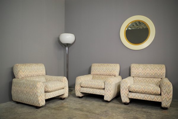 Missoni Style Armchairs, 1970s, Set of 3-KNM-1070246