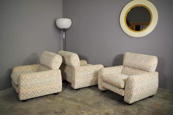 Missoni Style Armchairs, 1970s, Set of 3-KNM-1070246