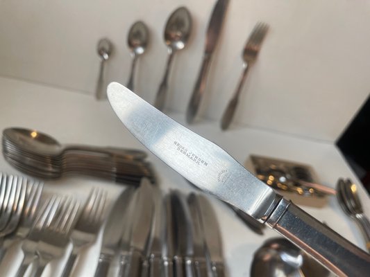 Mitra Stainless Cutlery Set for 12 from Georg Jensen, 1960s, Set of 68-LCR-1389557