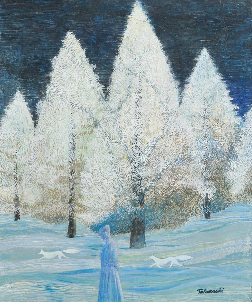 Miyuki Takanashi, Snow Fox, 2019, Tempera on Canvas