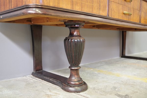 Mobile Sideboard in Cherry Veneered Wood, 1950s-KNM-1453544