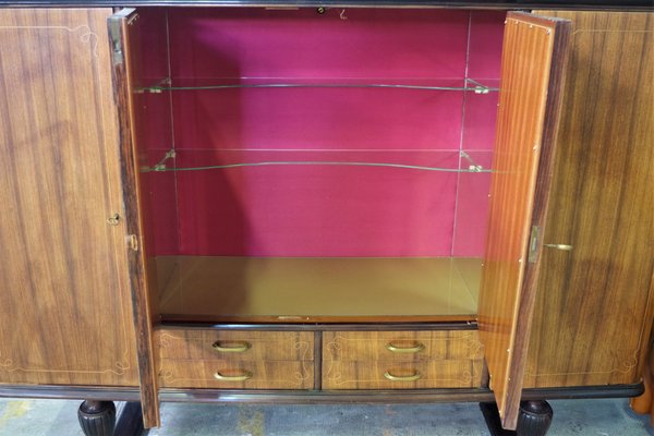 Mobile Sideboard in Cherry Veneered Wood, 1950s-KNM-1453544