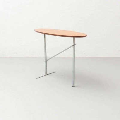 Mobles 114 Wood and Metal Side Table, 1980s-WM-1403693