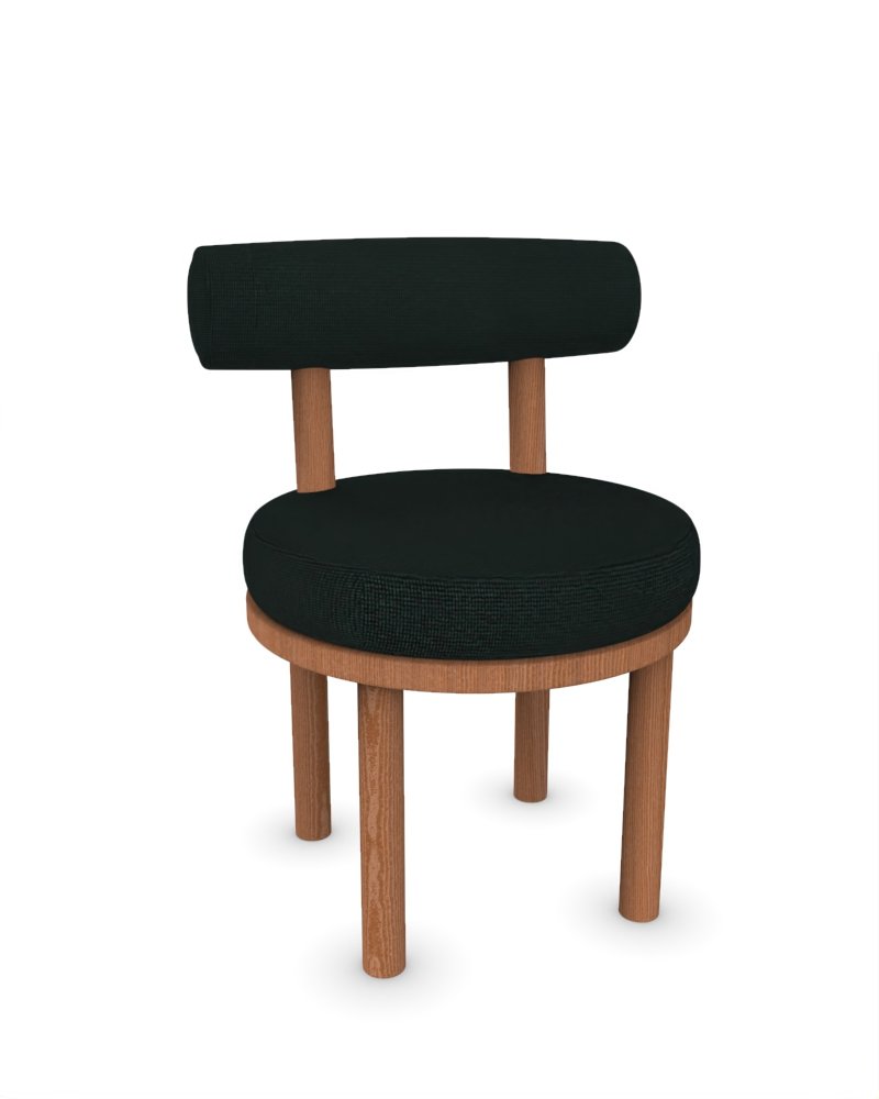 Moca Chair in Dan Midnight Fabric and Smoked Oak by Studio Rig for Collector