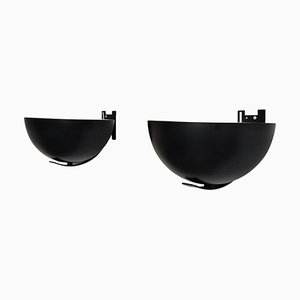 Mod. 1189 Black Appliques by Elio Martinelli for Martinelli Luce, 1970s, Set of 2-RNN-1451609