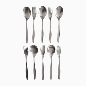 Mod 4020 Atlanta Cutlery by Wilhelm Wagenfeld for WMF, Set of 10-OV-1294840