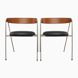 Mod. 702/2 Chairs in Rosewood, Leather & Steel by Roland Rainer for Wilkhahn, 1965, Set of 2-RST-1166548