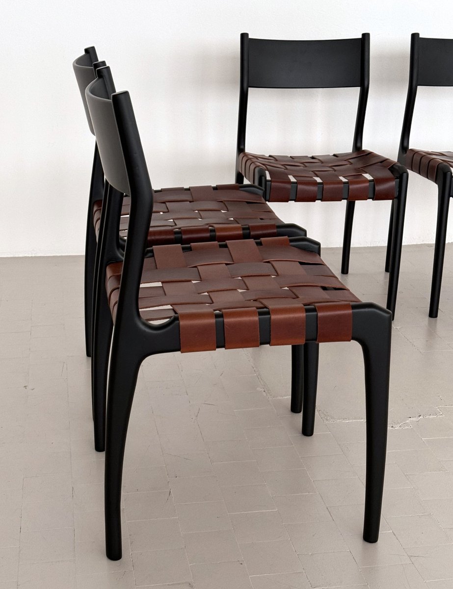 Mod. 993 Dining Chairs by Piero Palange and Werther Toffoloni for Montina, 1970s, Set of 6