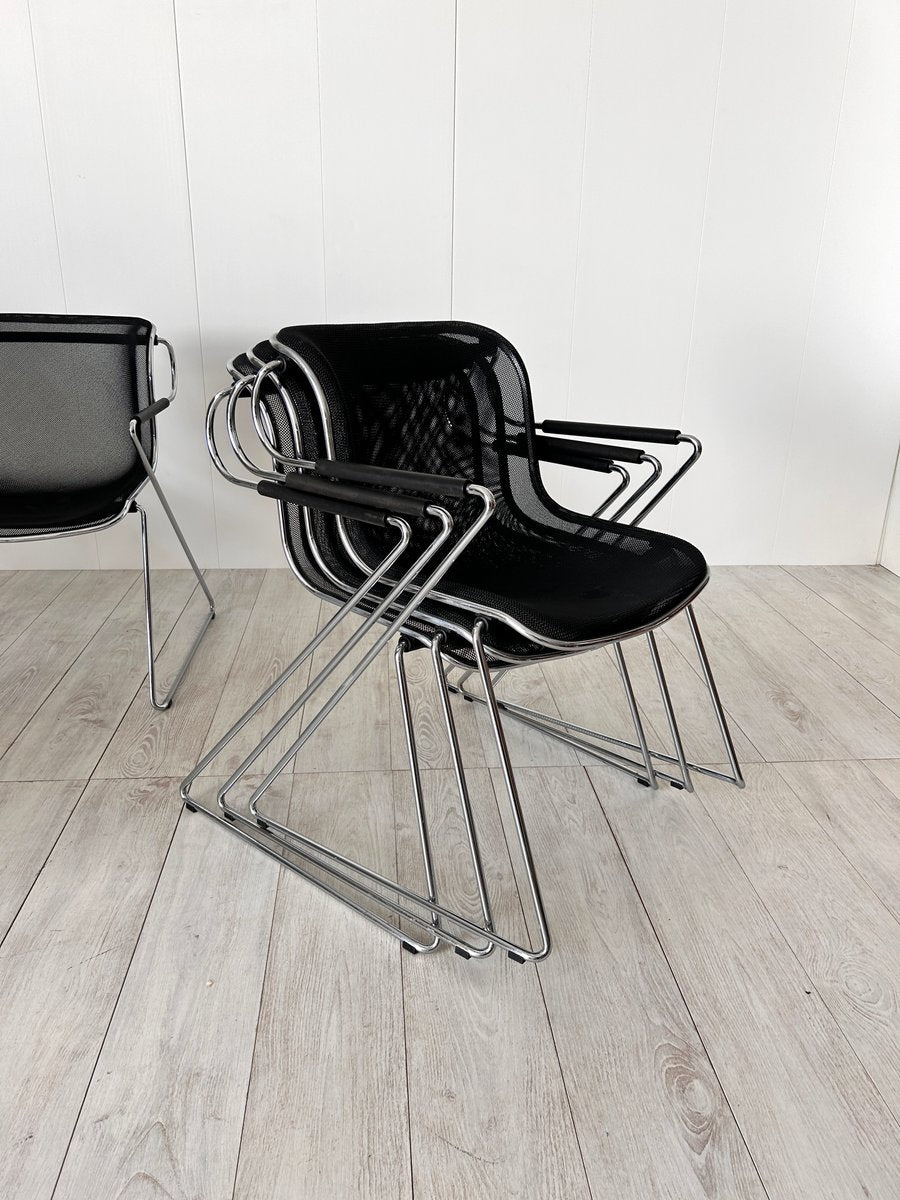 Mod. Penelope Chairs by Charles Pollock for Castelli, 1982, Set of 6