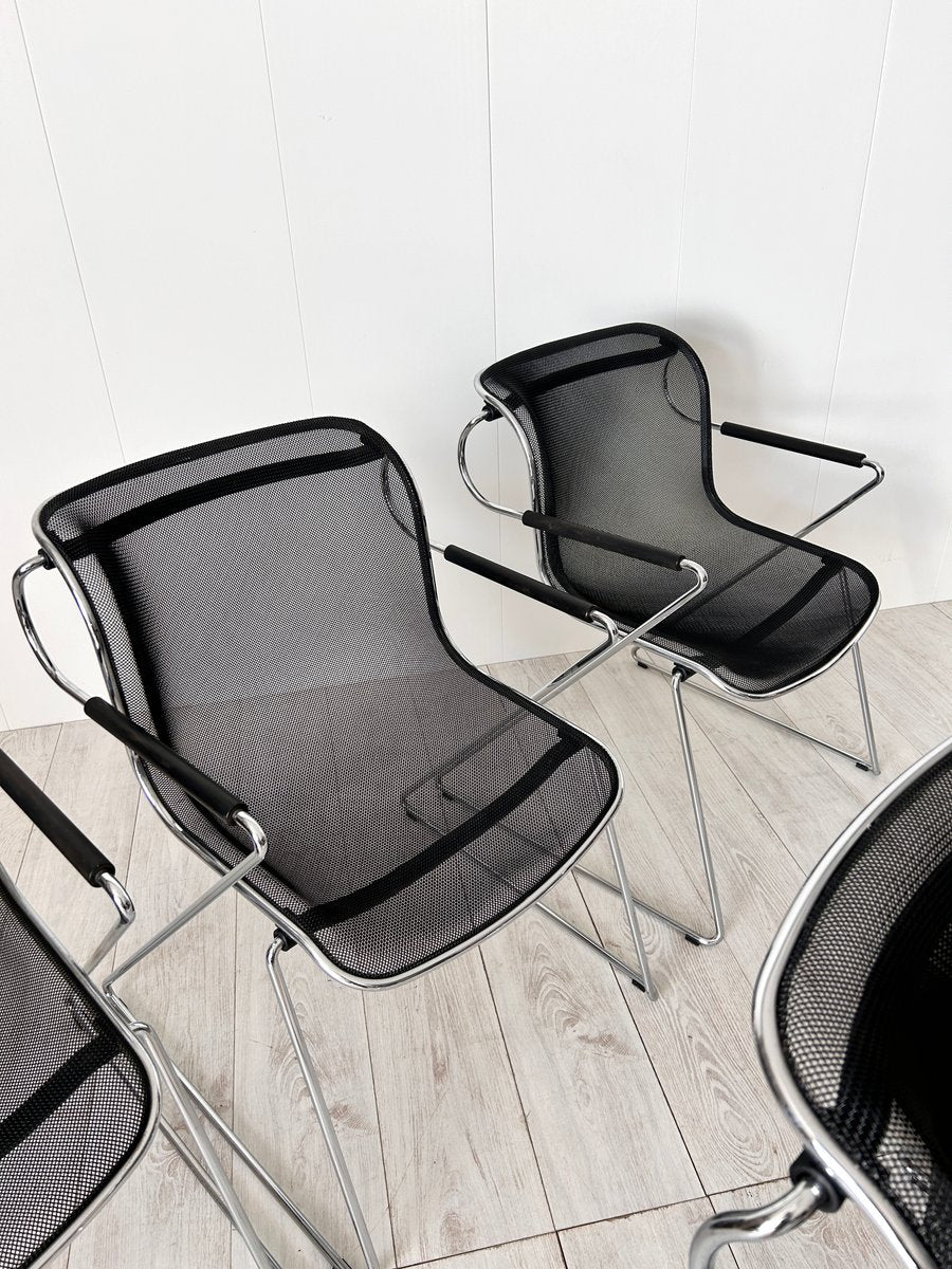 Mod. Penelope Chairs by Charles Pollock for Castelli, 1982, Set of 6