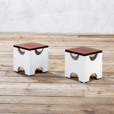 Mod. T29 Dado Poufs by Ettore Sottsass for Poltronova, 1960s, Set of 2-FWM-1700171