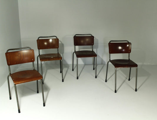 Model 106 Chairs by W. H. Gispen for Delft, 1950s, Set of 4