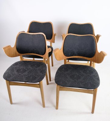 Model 107 Armchairs in Oak and Teak in the style of Hans Olsen, Set of 4-UY-1369653