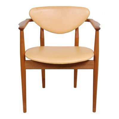 Model 109 Armchair in Teak and Natural Leather by Finn Juhl, 2000s-MTD-1400486