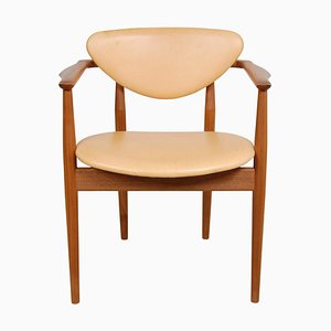 Model 109 Armchair in Teak and Natural Leather by Finn Juhl, 2000s-MTD-1400486