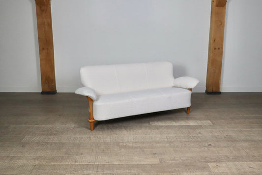 Model 109 Sofa in Oak and Bouclé by Theo Ruth for Artifort, 1952