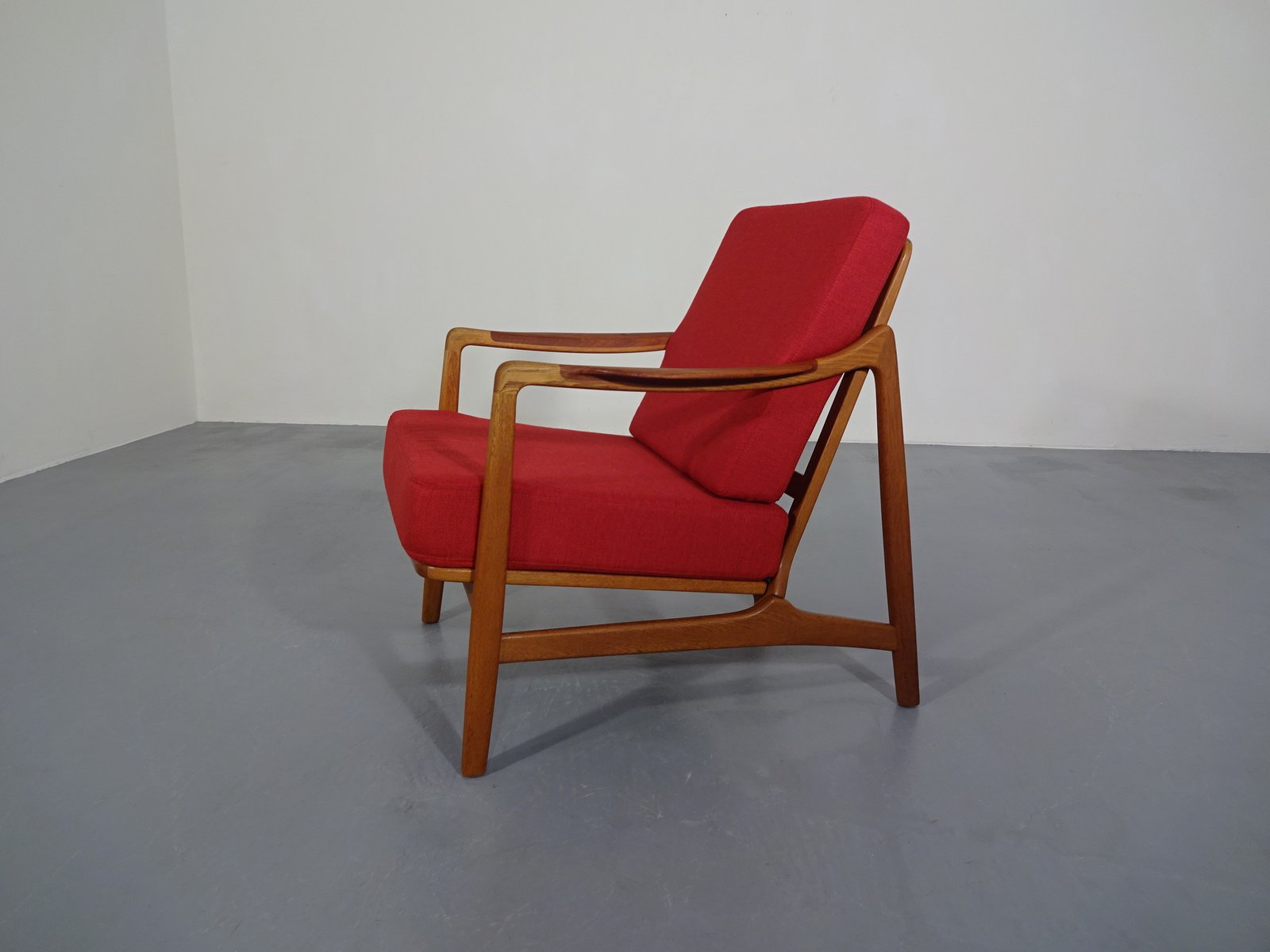 Model 117 Teak & Oak Chair by Tove & Edvard Kindt-Larsen for France & Daverkosen, 1960s