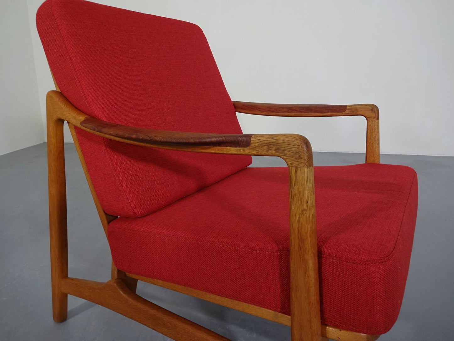 Model 117 Teak & Oak Chair by Tove & Edvard Kindt-Larsen for France & Daverkosen, 1960s