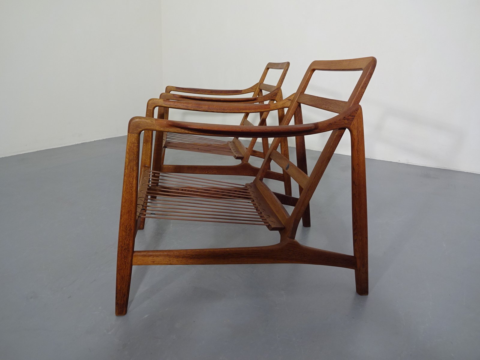 Model 117 Teak & Oak Chairs by Tove & Edvard Kindt-Larsen for France & Daverkosen, 1960s, Set of 2