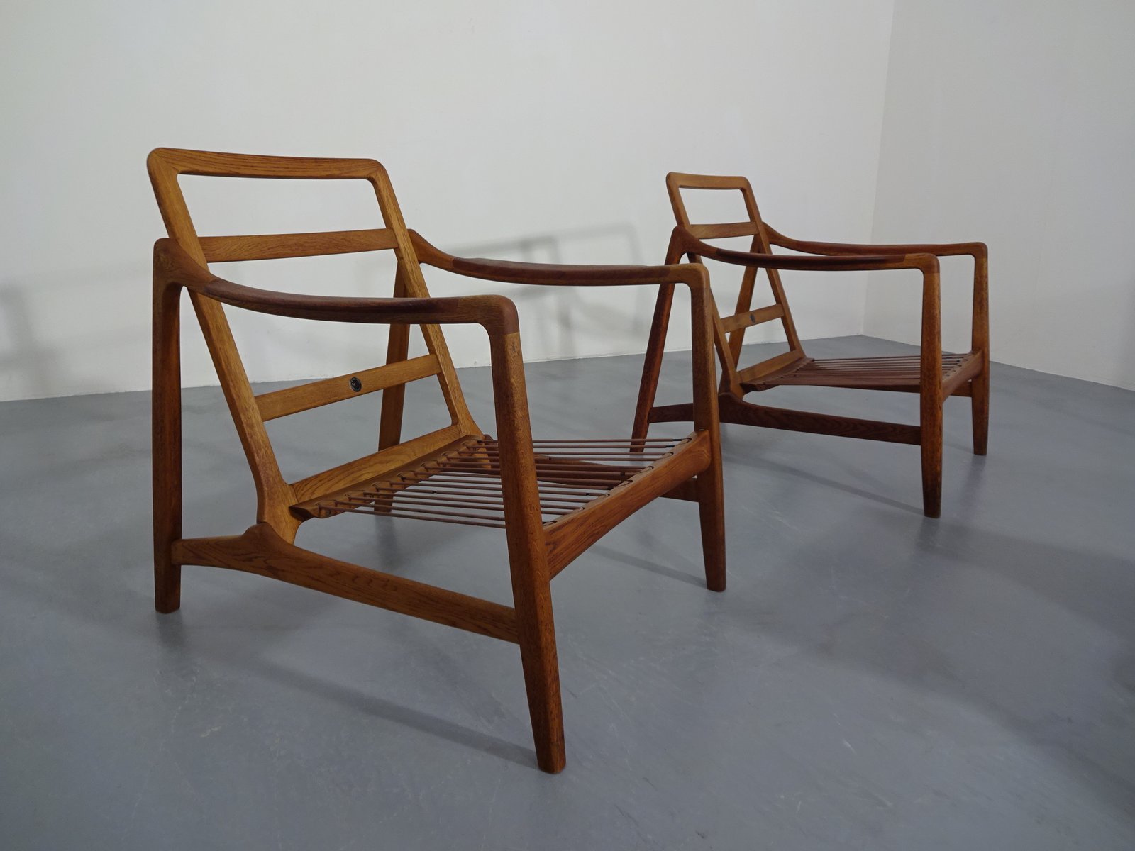 Model 117 Teak & Oak Chairs by Tove & Edvard Kindt-Larsen for France & Daverkosen, 1960s, Set of 2