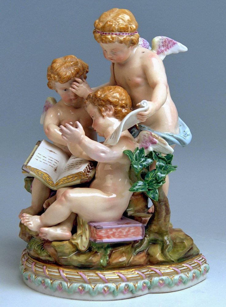 Model 12 Allegory of Arithmetic Figurine attributed to Acier for Meissen, 1860s