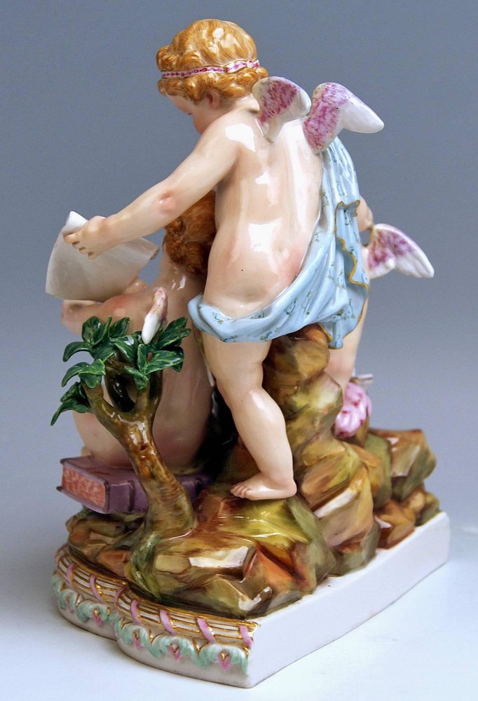 Model 12 Allegory of Arithmetic Figurine attributed to Acier for Meissen, 1860s