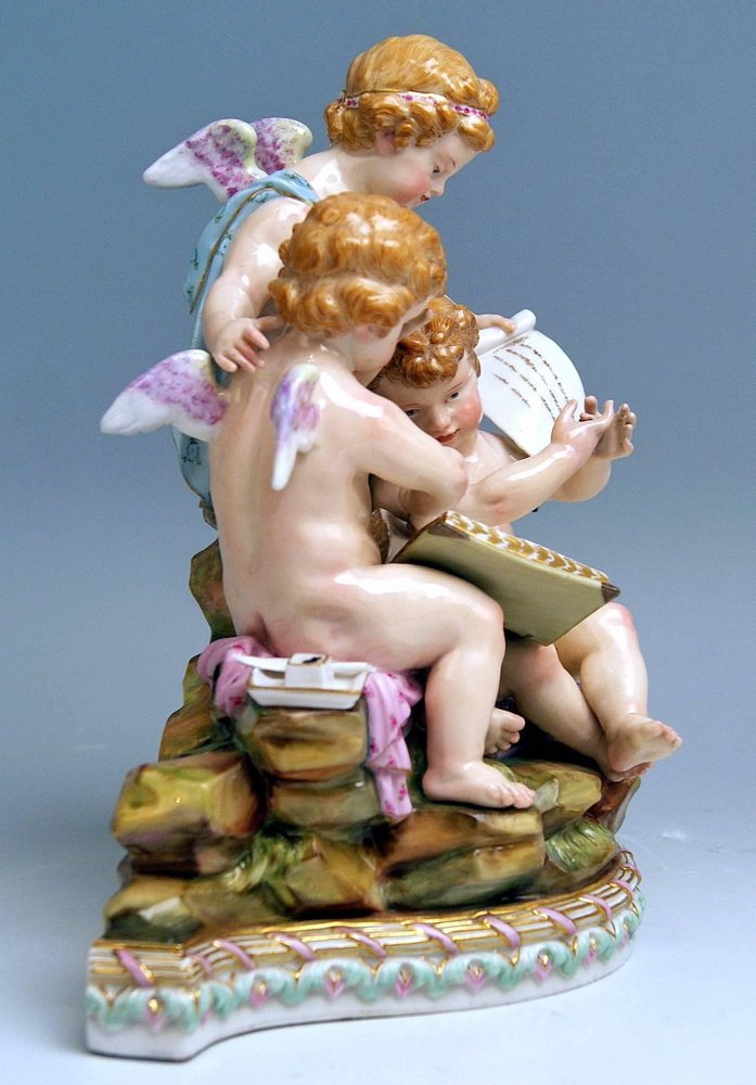 Model 12 Allegory of Arithmetic Figurine attributed to Acier for Meissen, 1860s